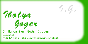 ibolya goger business card